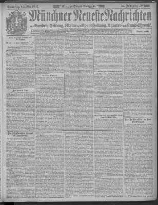Münchner neueste Nachrichten Sonntag 12. Mai 1901