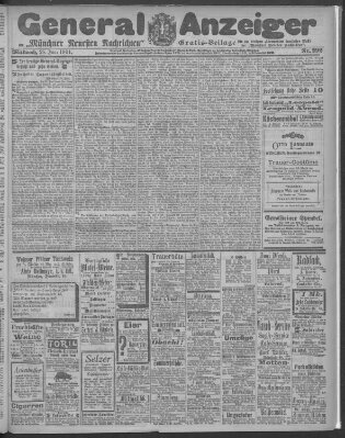 Münchner neueste Nachrichten Mittwoch 26. Juni 1901