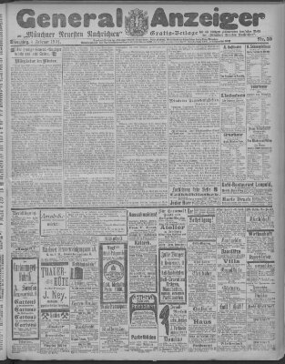 Münchner neueste Nachrichten Dienstag 5. Februar 1901