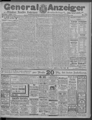 Münchner neueste Nachrichten Freitag 8. März 1901