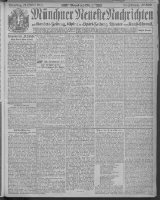 Münchner neueste Nachrichten Dienstag 29. Oktober 1901