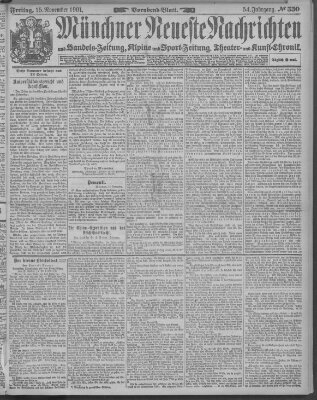 Münchner neueste Nachrichten Freitag 15. November 1901