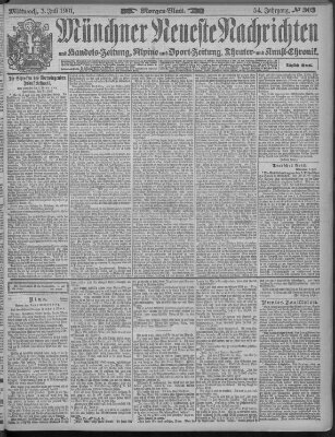 Münchner neueste Nachrichten Mittwoch 3. Juli 1901
