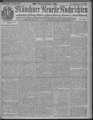Münchner neueste Nachrichten Mittwoch 17. Juli 1901
