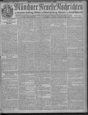 Münchner neueste Nachrichten Sonntag 21. Juli 1901