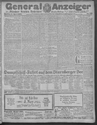 Münchner neueste Nachrichten Samstag 9. April 1898