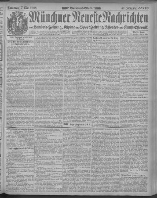Münchner neueste Nachrichten Samstag 7. Mai 1898