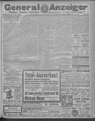 Münchner neueste Nachrichten Mittwoch 15. Juni 1898