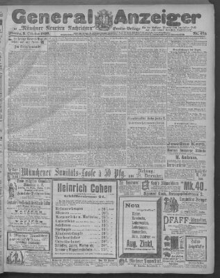 Münchner neueste Nachrichten Montag 3. Oktober 1898