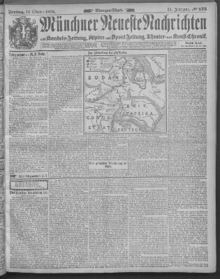 Münchner neueste Nachrichten Freitag 14. Oktober 1898