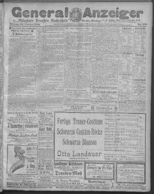 Münchner neueste Nachrichten Samstag 22. Oktober 1898