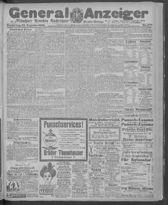 Münchner neueste Nachrichten Donnerstag 29. Dezember 1898