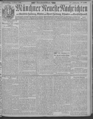 Münchner neueste Nachrichten Samstag 5. März 1904