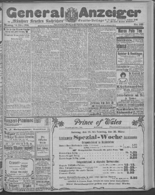 Münchner neueste Nachrichten Montag 14. März 1904