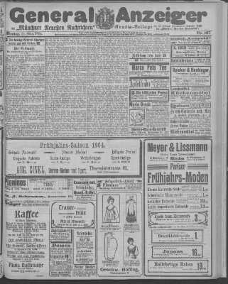 Münchner neueste Nachrichten Montag 21. März 1904