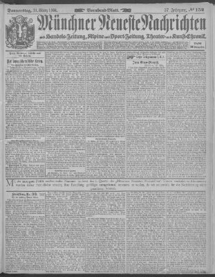 Münchner neueste Nachrichten Donnerstag 31. März 1904