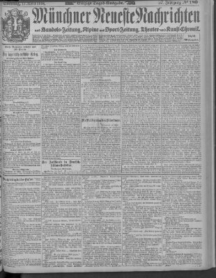 Münchner neueste Nachrichten Sonntag 17. April 1904