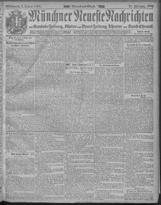 Münchner neueste Nachrichten Mittwoch 5. Januar 1898