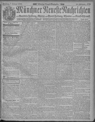 Münchner neueste Nachrichten Freitag 7. Januar 1898