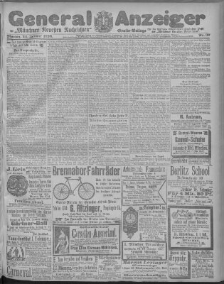 Münchner neueste Nachrichten Montag 24. Januar 1898