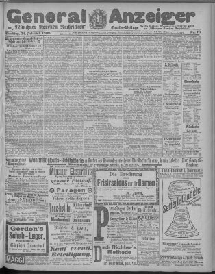Münchner neueste Nachrichten Samstag 12. Februar 1898