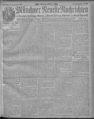 Münchner neueste Nachrichten Freitag 18. Februar 1898