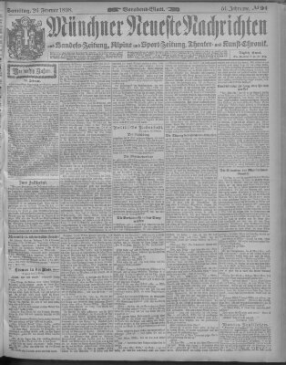 Münchner neueste Nachrichten Samstag 26. Februar 1898