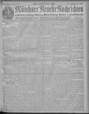 Münchner neueste Nachrichten Samstag 5. März 1898