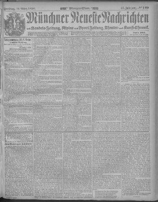 Münchner neueste Nachrichten Freitag 18. März 1898