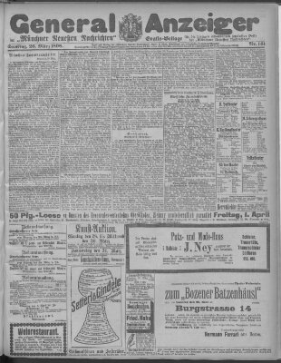 Münchner neueste Nachrichten Samstag 26. März 1898