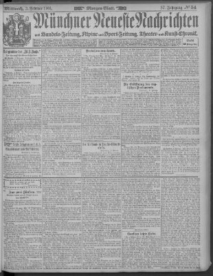Münchner neueste Nachrichten Mittwoch 3. Februar 1904