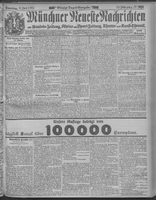Münchner neueste Nachrichten Sonntag 8. Juni 1902