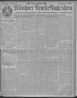 Münchner neueste Nachrichten Freitag 13. Juni 1902
