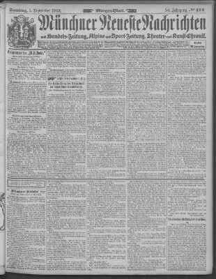 Münchner neueste Nachrichten Samstag 5. September 1903
