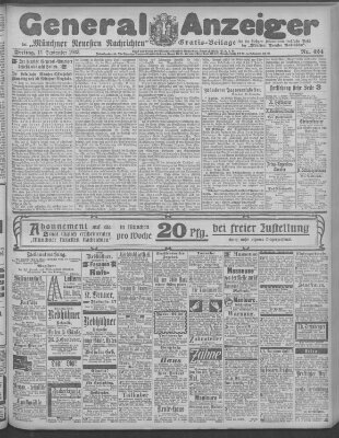 Münchner neueste Nachrichten Freitag 11. September 1903