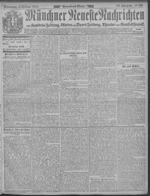 Münchner neueste Nachrichten Dienstag 3. Februar 1903
