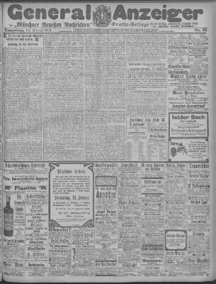 Münchner neueste Nachrichten Donnerstag 12. Februar 1903