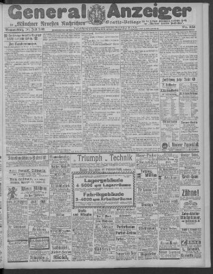 Münchner neueste Nachrichten Donnerstag 30. Juli 1903