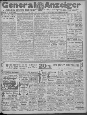 Münchner neueste Nachrichten Freitag 15. Januar 1904