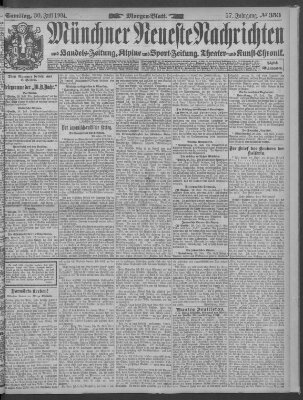 Münchner neueste Nachrichten Samstag 30. Juli 1904