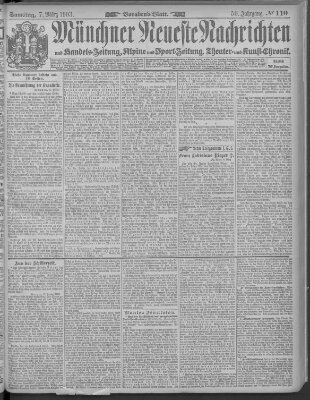 Münchner neueste Nachrichten Samstag 7. März 1903