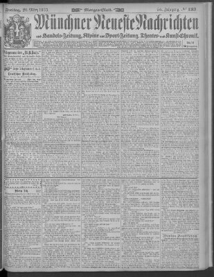 Münchner neueste Nachrichten Freitag 20. März 1903
