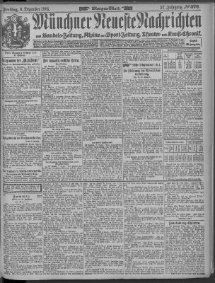 Münchner neueste Nachrichten Freitag 9. Dezember 1904