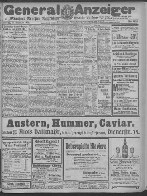 Münchner neueste Nachrichten Freitag 23. Dezember 1904