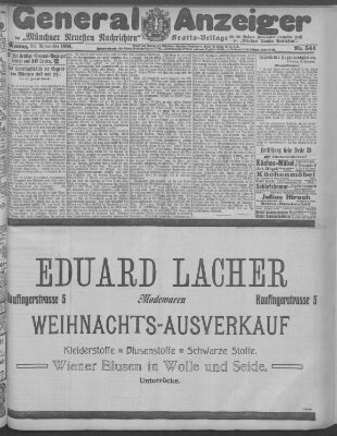 Münchner neueste Nachrichten Montag 21. November 1904