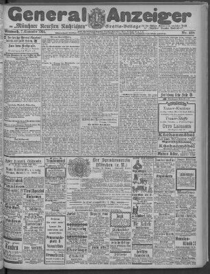 Münchner neueste Nachrichten Mittwoch 7. September 1904