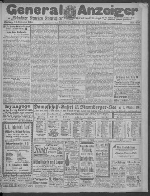 Münchner neueste Nachrichten Freitag 30. September 1904