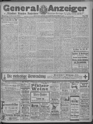 Münchner neueste Nachrichten Dienstag 5. September 1905