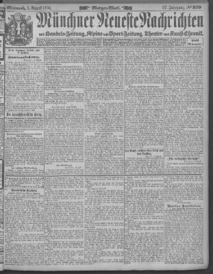 Münchner neueste Nachrichten Mittwoch 3. August 1904
