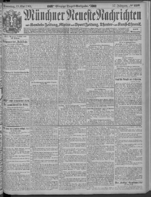Münchner neueste Nachrichten Sonntag 15. Mai 1904